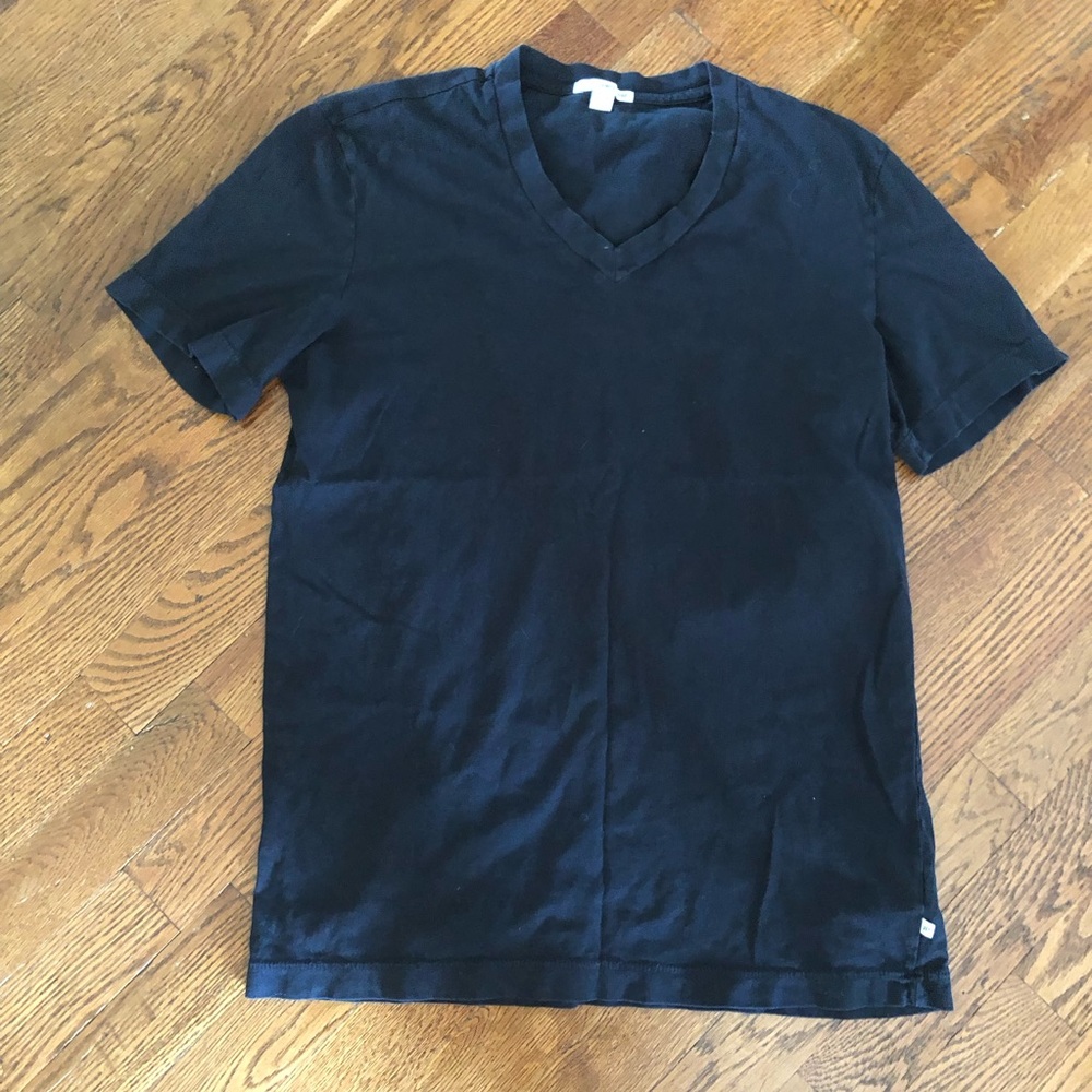 James Perse Men's V-Neck Short Sleeve Tee - Black